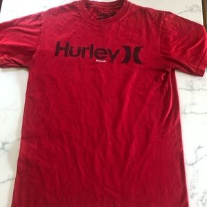 Hurley men’s T-shirt size small Red good condition 100% cotton